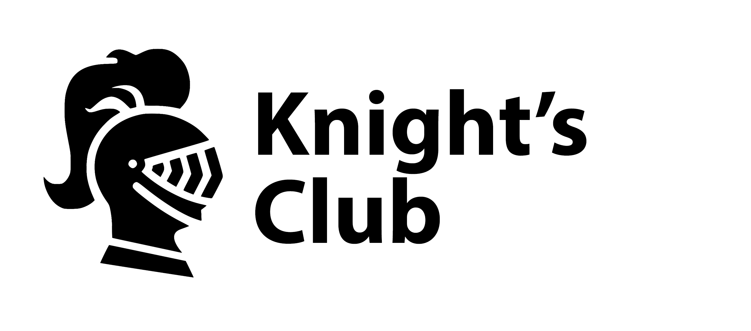 site logo made of a knights helmet
